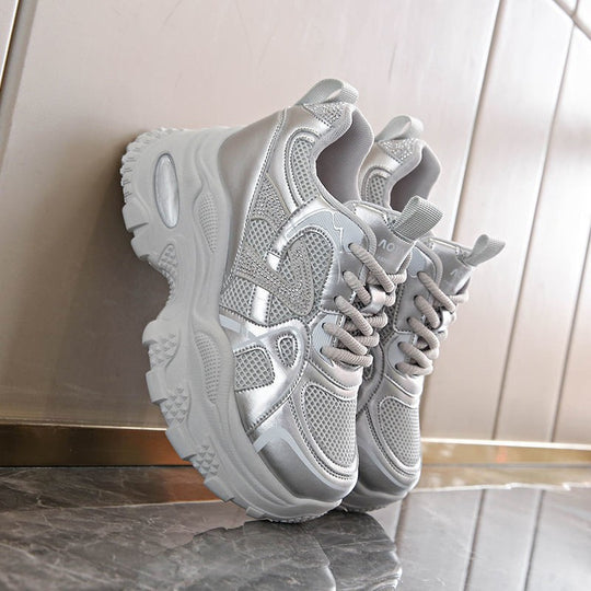 Damen Sportliche Chunky Sneakers mit atmungsaktiver Mesh-Oberfläche und robustem Design R&B