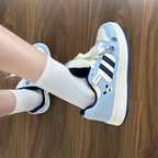 Damen Sportliche Sneakers mit modernem Karomuster und bequemer Schnürung R&B