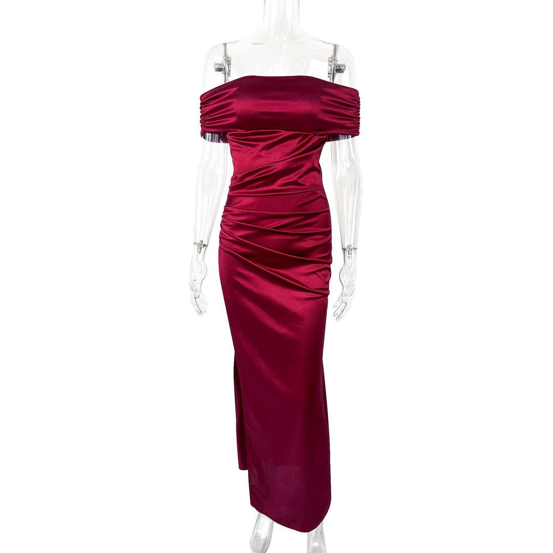 Damen Figurbetontes Asymmetrisches Abendkleid R&B