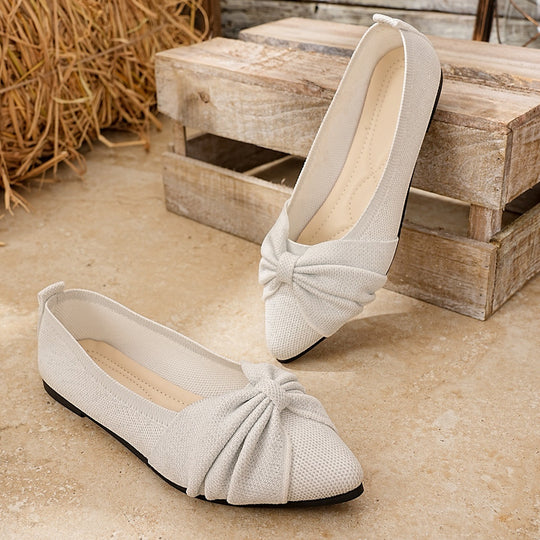 Damen Ballerinas mit dekorativem Knoten und komfortablem Innenfutter R&B