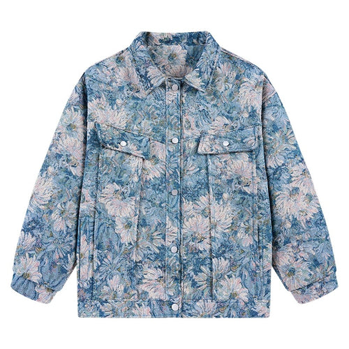 Damen modische Blumenmuster-Jacke R&B