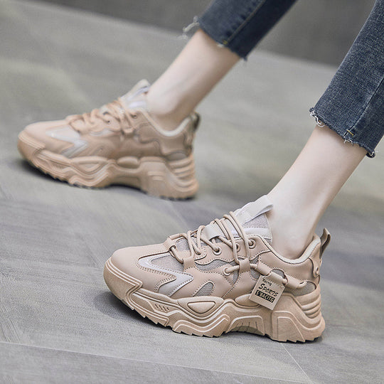 Damen Sportliche Chunky Sneaker mit atmungsaktiver Oberflächenstruktur R&B