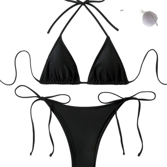 Damen Triangel-Bikini mit verstellbaren Bindebändern R&B