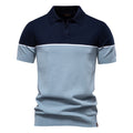 Herren Polo-Shirt mit kontrastierendem Farbblockdesign und hochwertiger Piqué-Textur
