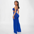 Damen Cut-Out Oberteil mit high-waisted Hose R&B