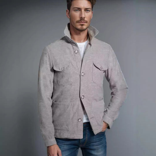 Herren modische Outdoor Jacke mit praktischen Taschen R&B