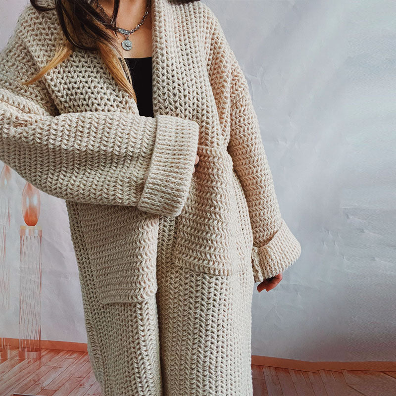 R&B | Einfarbige Strickjacke