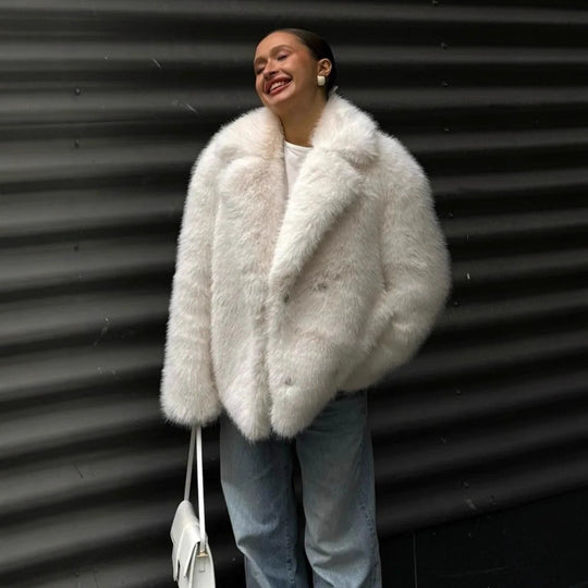 Damen Fleece-Mantel R&B
