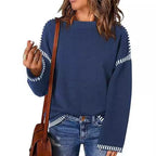 Damen Pullover mit modischen Streifen R&B