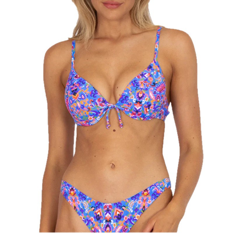 Damen Triangel-Bikini mit verspieltem Muster R&B