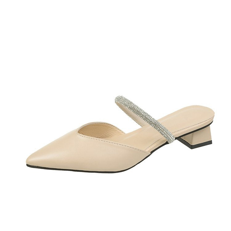Damen elegante Slingback-Pumps mit funkelndem Riemen R&B