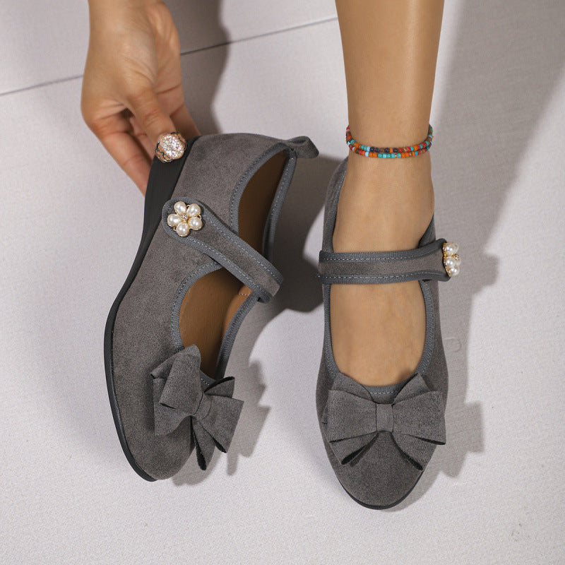 Damen Ballerinas mit attraktiver Schleife und elegantem Schmuckdetail R&B