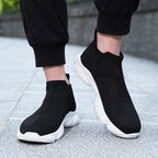 Damen Strick-Sneaker mit elastischem Schaft und rutschfester Sohle