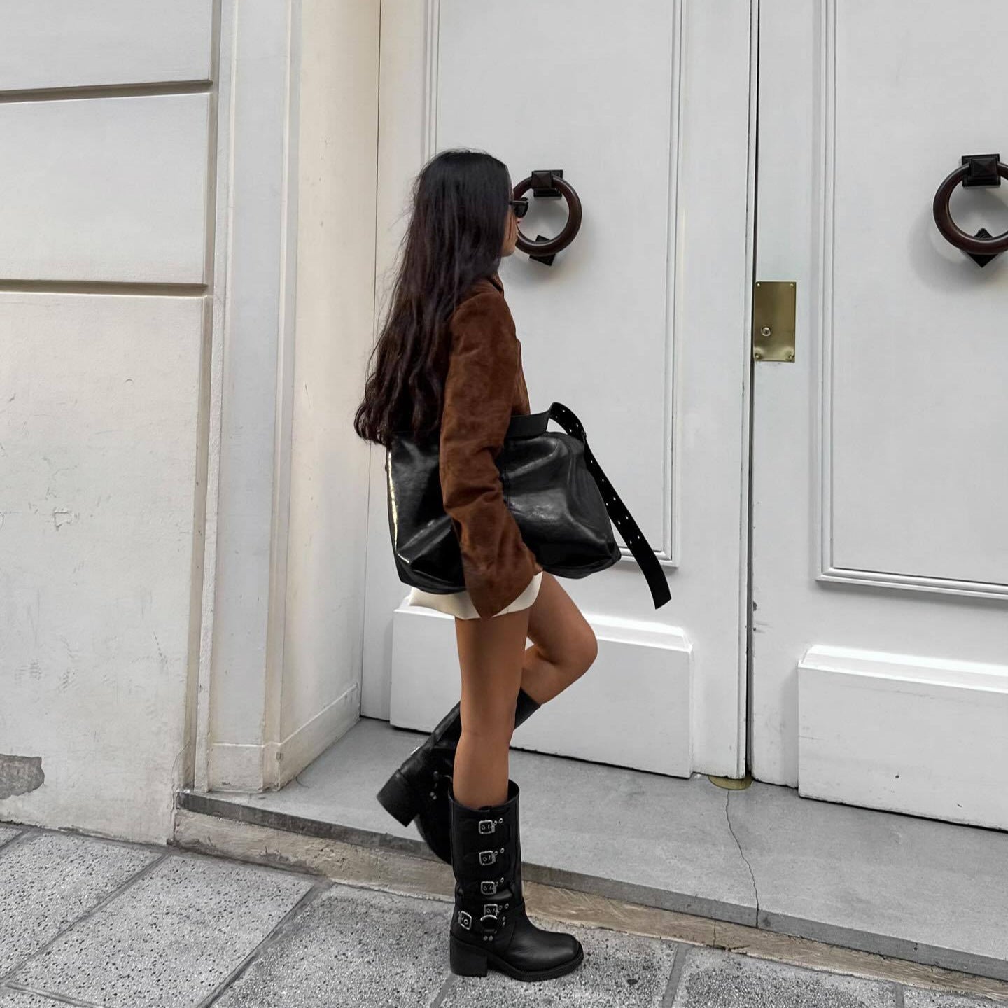 Damen Wildlederjacke mit modernem Stehkragen R&B