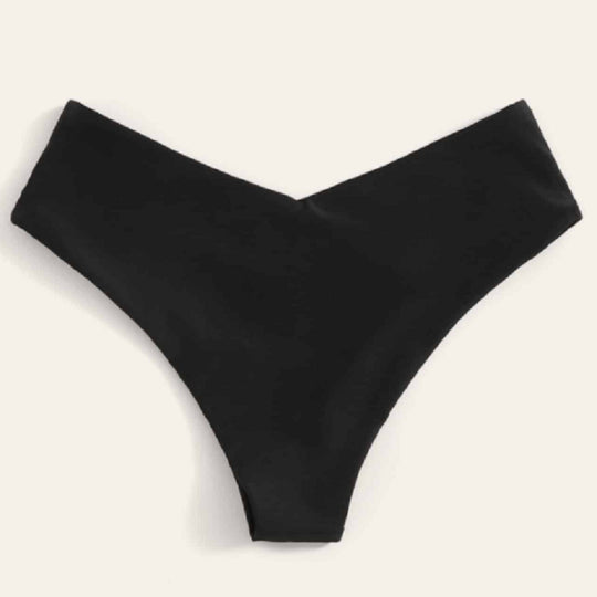 Damen Bikinislip mit hohem Bund und elegantem V-Ausschnitt R&B