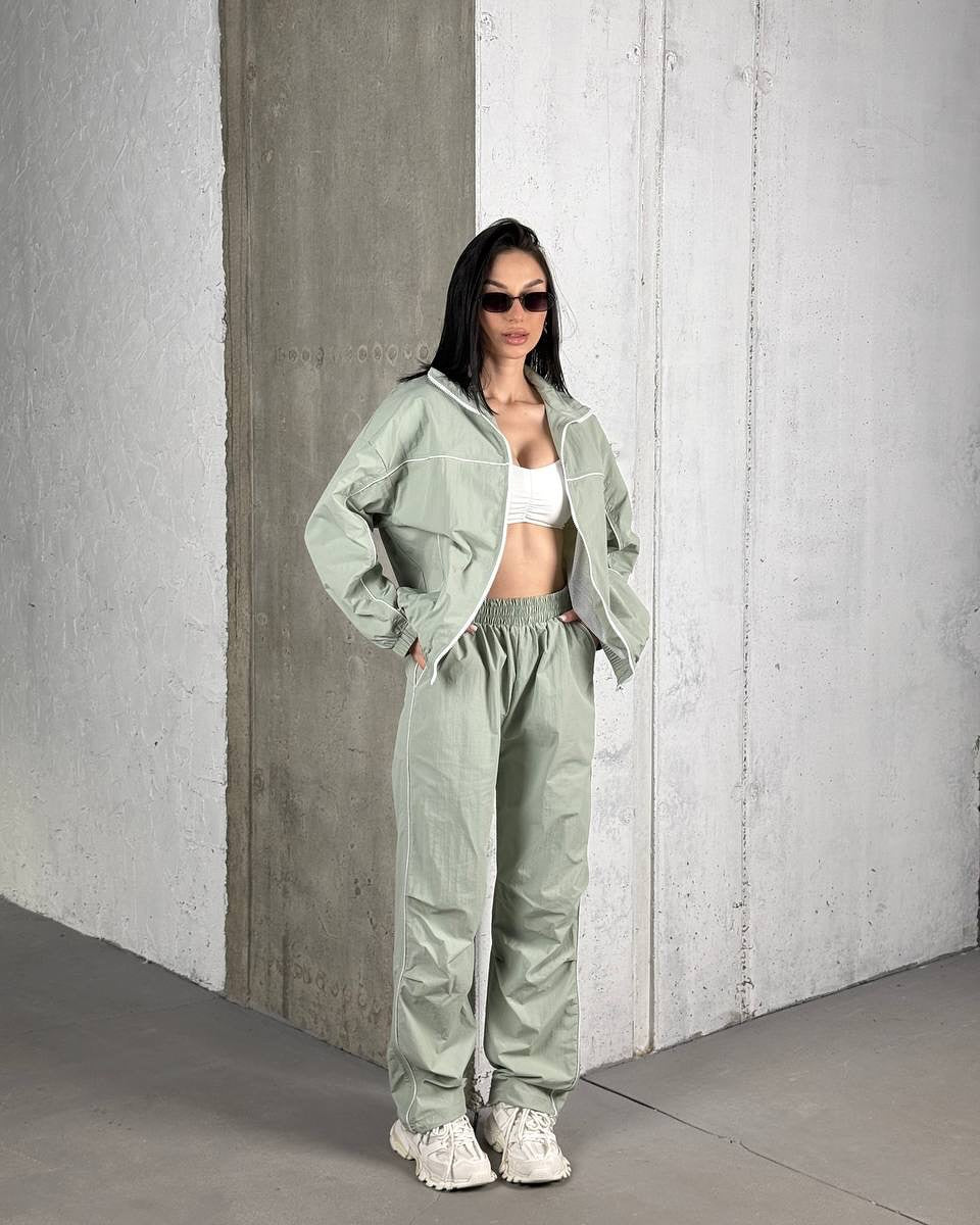 Damen sportliches Freizeit-Set mit atmungsaktiven Stoffen und elastischem Bund R&B