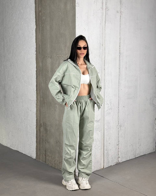 Damen sportliches Freizeit-Set mit atmungsaktiven Stoffen und elastischem Bund R&B