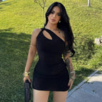 Damen Figurbetontes Neckholderkleid mit außergewöhnlichem Schnitt R&B