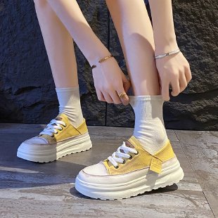 Damen Plateau-Sneaker mit elastischem Riemen und atmungsaktivem Obermaterial R&B