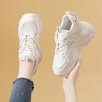 Damen sportliche Plateausneaker mit atmungsaktivem Obermaterial R&B