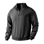 Herren Strickpullover mit Reißverschluss und strukturiertem Design R&B