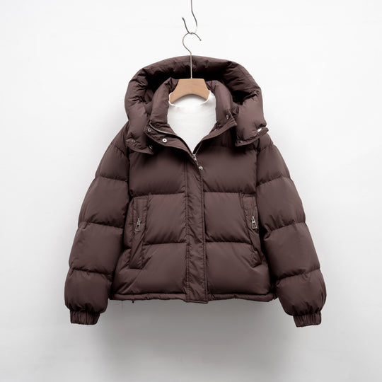 Damen Pufferjacke mit abnehmbarer Kapuze und voluminösem Schnitt R&B