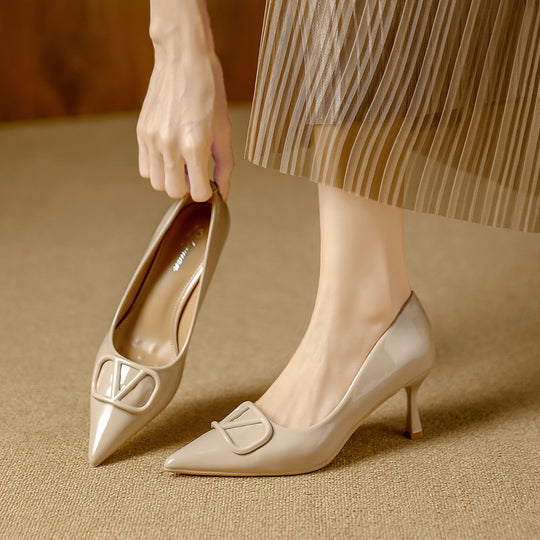 Damen stilvolle und elegante Pumps mit dekorativem Schleifenakzent R&B