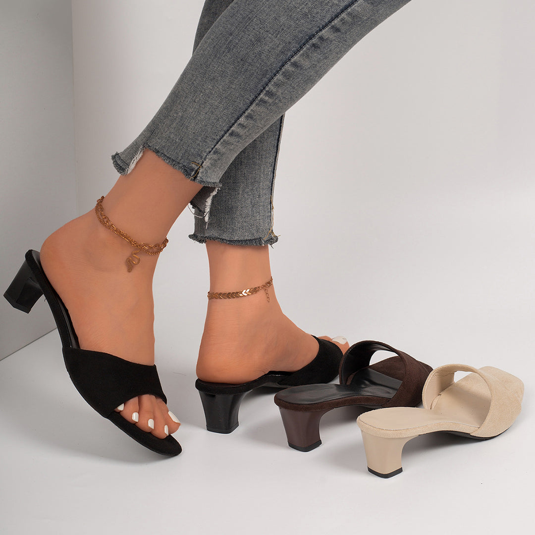 Damen elegante Sling-Pantoletten mit modischem Riemendesign R&B