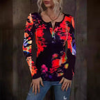 Damen Langarmshirt mit buntem Farbverlauf