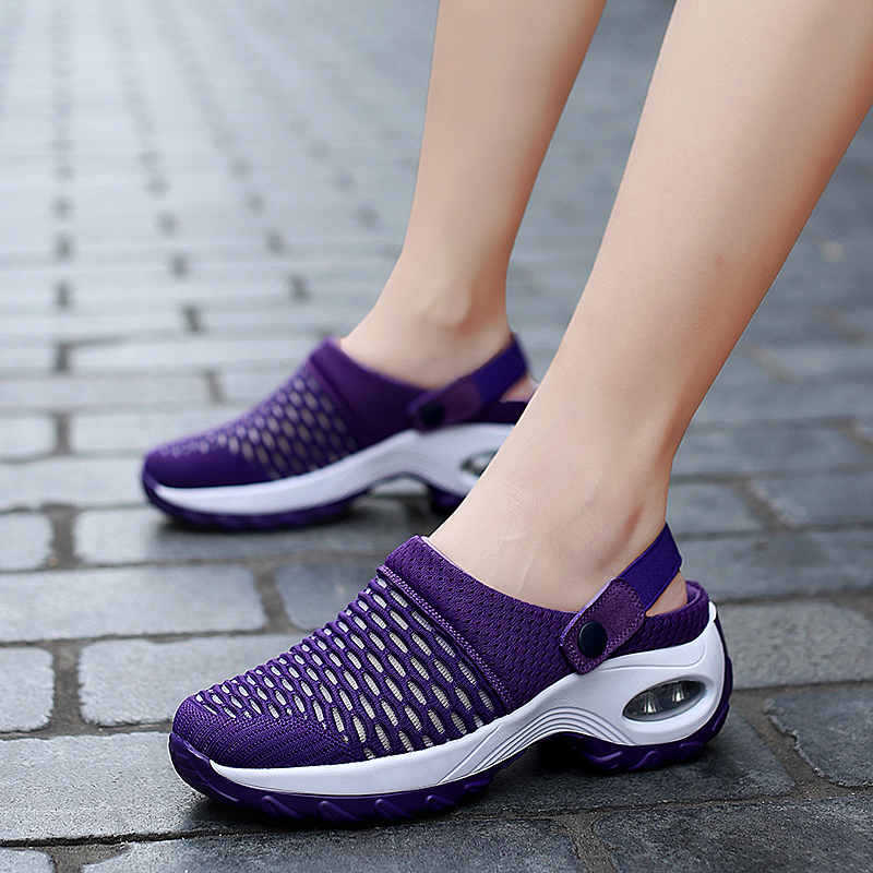 Damen Atmungsaktive Clogs mit elastischem Komfort und rutschfester Sohle R&B