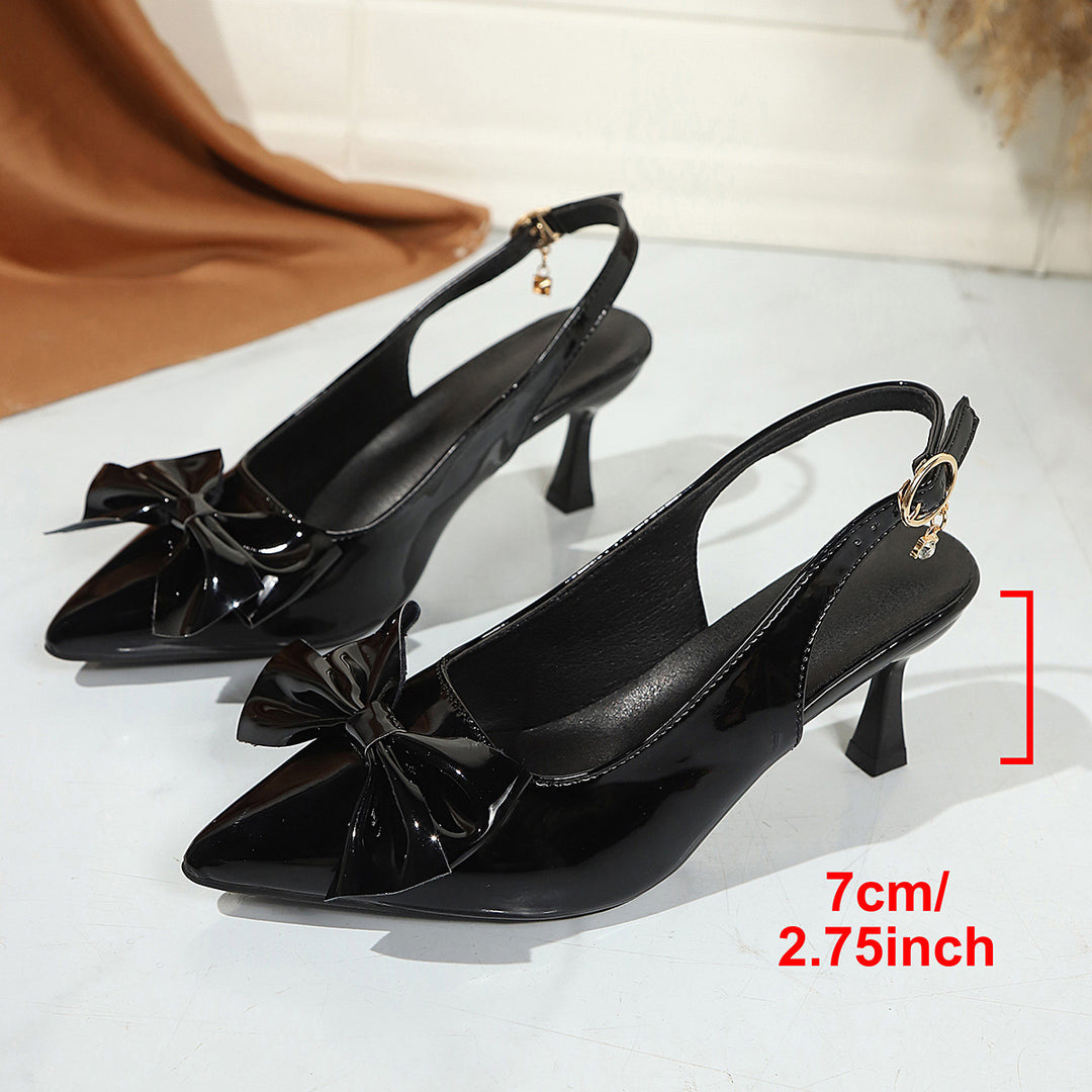 Damen Slingback-Pumps mit dekorativer Schleifenapplikation R&B