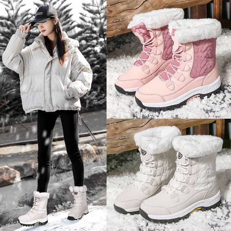 Damen Isolierte Winterstiefel mit rutschfester Sohle und kuscheligem Warmfutter R&B