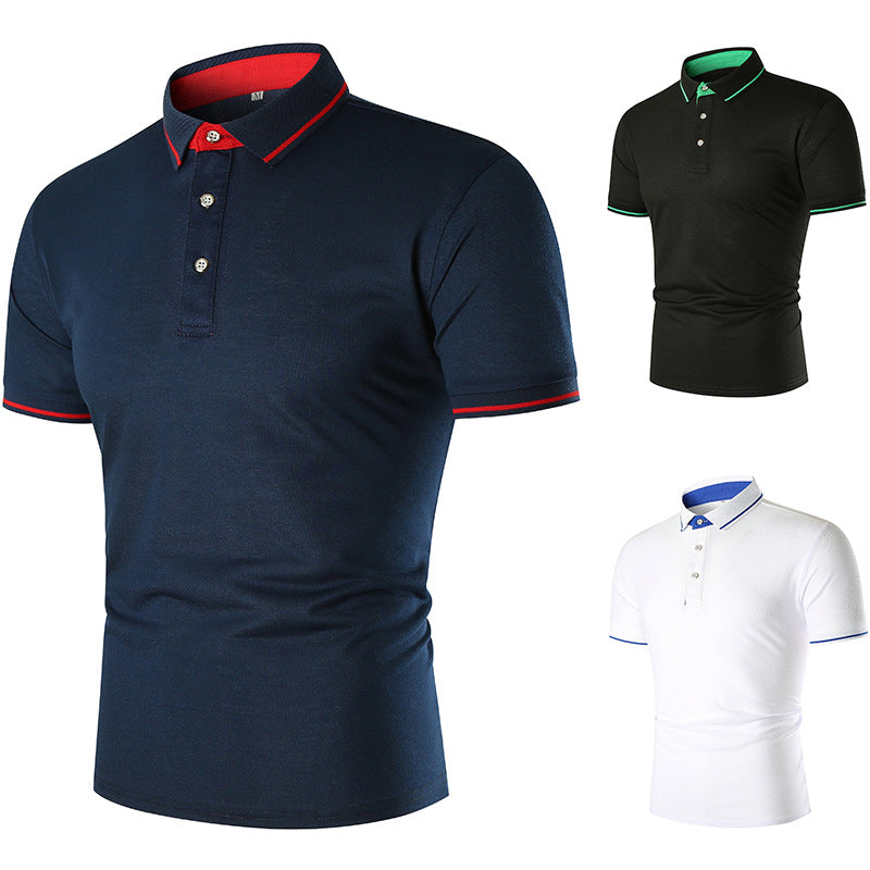 Herren Poloshirt mit kontrastierendem Kragen und atmungsaktiven Eigenschaften