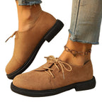 Damen bequeme Schnürschuhe mit trendy Wildleder-Optik R&B