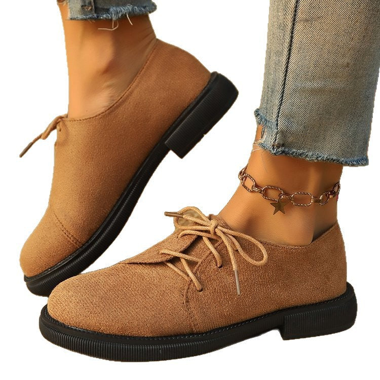 Damen bequeme Schnürschuhe mit trendy Wildleder-Optik R&B