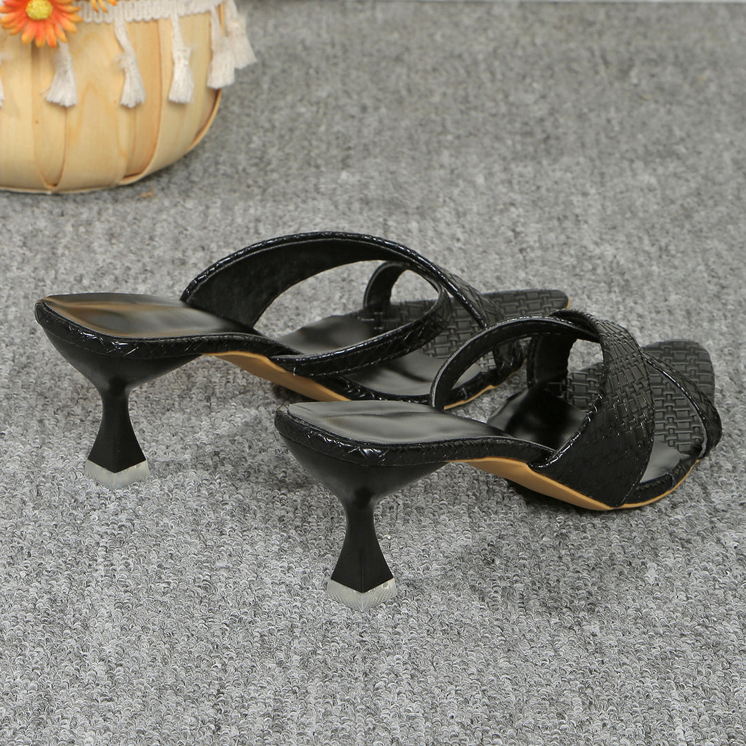 Damen Slingback Sandalen mit niedrigem Absatz R&B