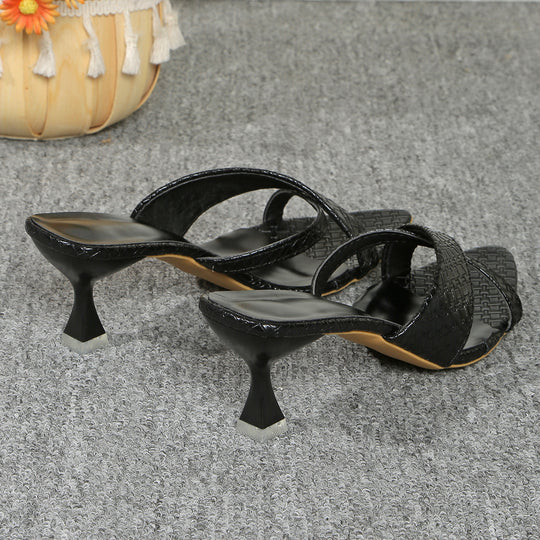 Damen Slingback Sandalen mit niedrigem Absatz R&B
