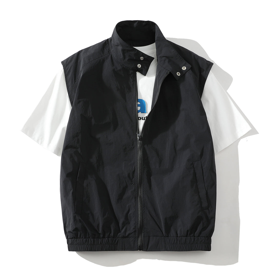Herren trendige ärmellose Jacke mit modernem Design R&B