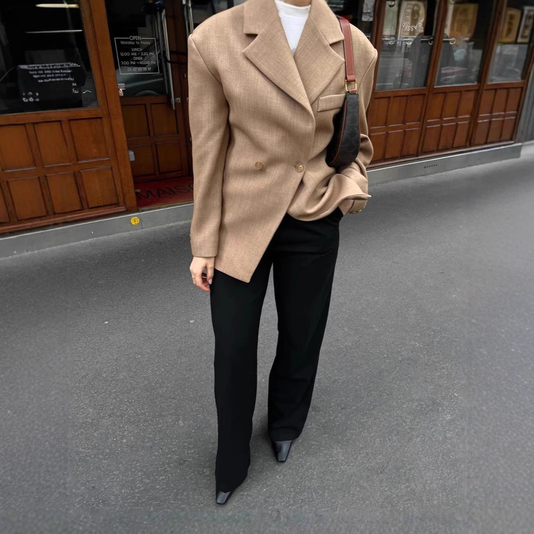 Damen Eleganter Zweireiher Blazer im modernen Schnitt R&B