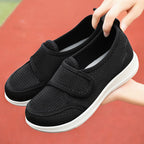 Damen Bequeme Slip-On Sneakers mit verstellbarem Klettverschluss und atmungsaktiver Obermaterial