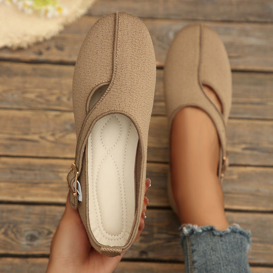 Damen Elegante Slipper mit verstellbarem Riemen und modischem Design R&B