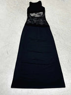 Damen Maxikleid mit romantischem Spitzenrücken R&B