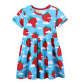 Mädchen Sommerkleid mit fröhlichem Erdbeer-Print R&B
