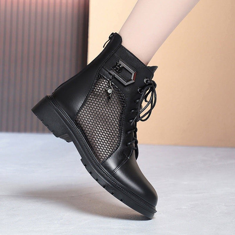 Damen Stiefeletten mit luftiger Netzstruktur und trendigem Design R&B