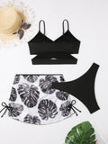 Damen Triangel-Bikini mit elegantem Wickelrock R&B