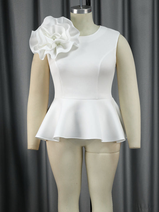 Damen Elegantes Oberteil mit voluminösem Rüschendetail R&B
