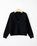 Damen Strickjacke mit V-Ausschnitt und Knopfdetails