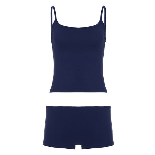 Damen bequemes Tanktop und Shorts-Set R&B
