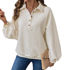 Damen Kuscheliger Waffel-Pullover R&B