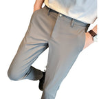 Herren elegante Slim-Fit Hose mit hohem Bund und praktischen Taschen R&B